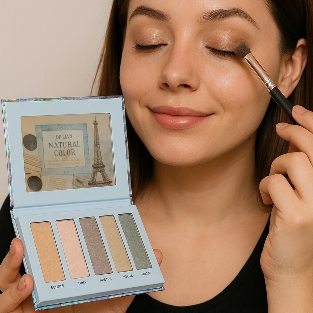 Okalan Natural Color Dimensional Highlighting Palette Cool 5 Powder Makeup